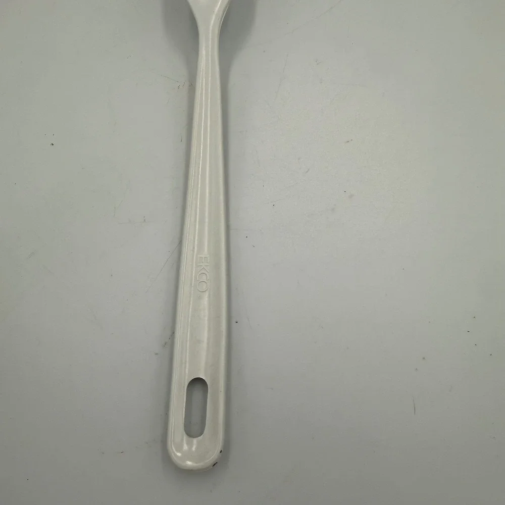 Vintage EKCO White Melamine 3 Prong Kitchen Serving Fork 11.5 Inch